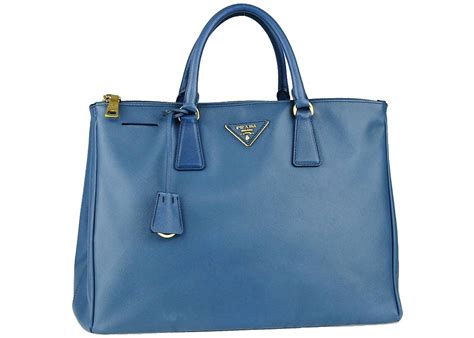 Prada Double Zip Lux Tote Saffiano Large Cobalto Blue 